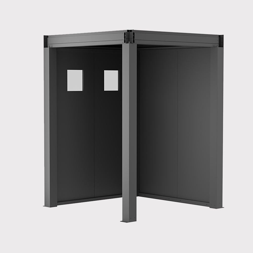 Pergola 200x200x280 cm z LED, element carportu