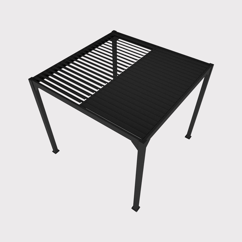 Pergola ogrodowa Luxe 3x3 m z manualnie regulowanym dachem antracyt