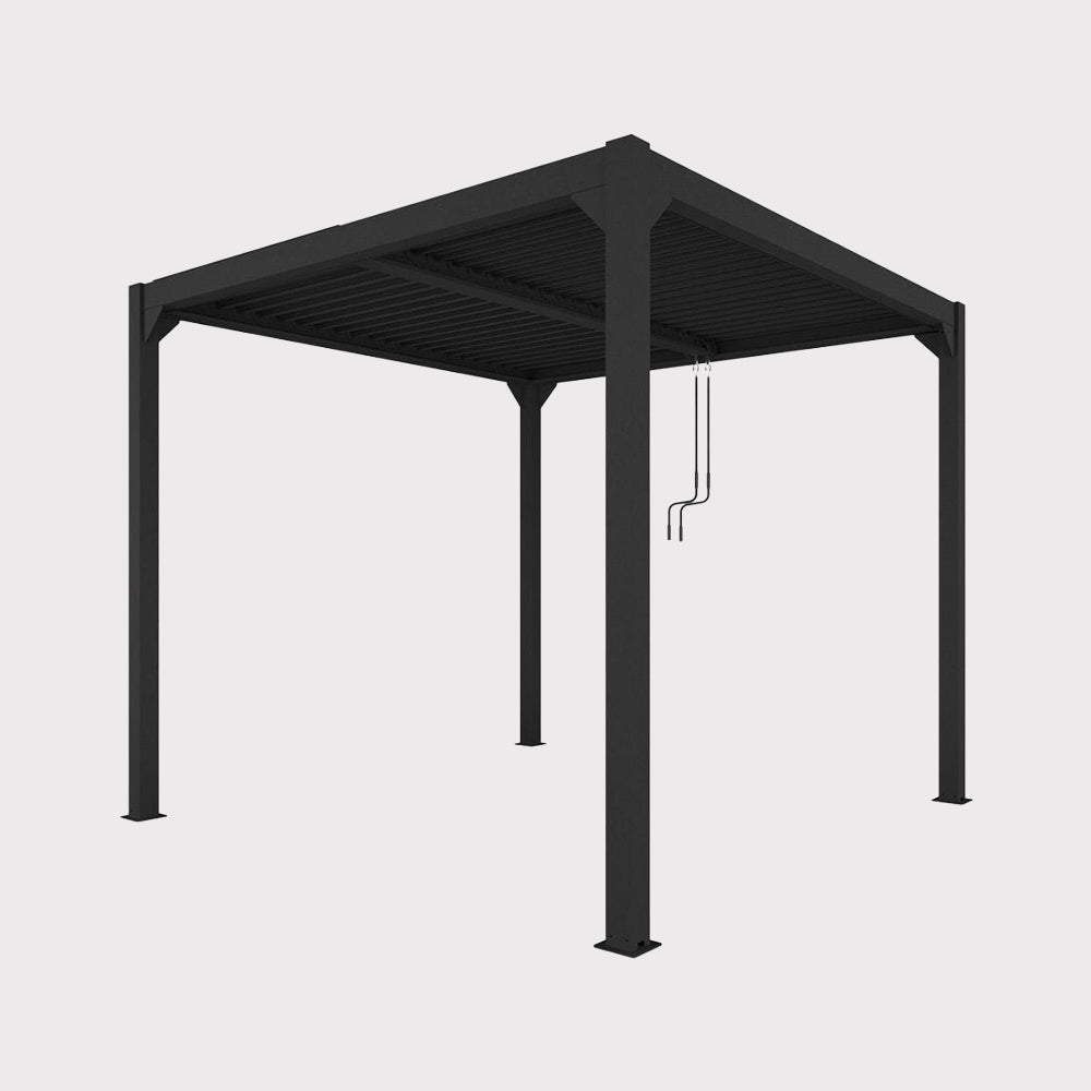 Pergola ogrodowa Luxe 3x3 m z manualnie regulowanym dachem antracyt