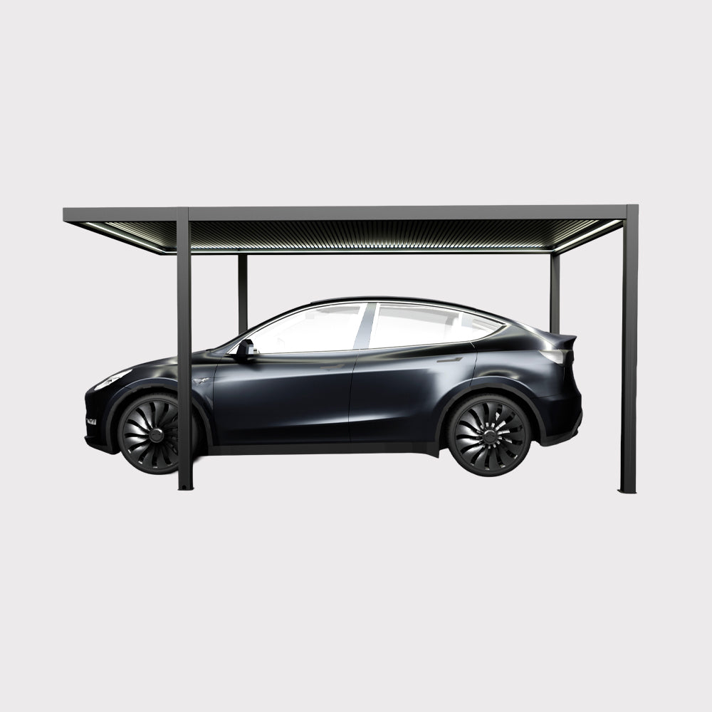Carport na aluminiowym stelażu
