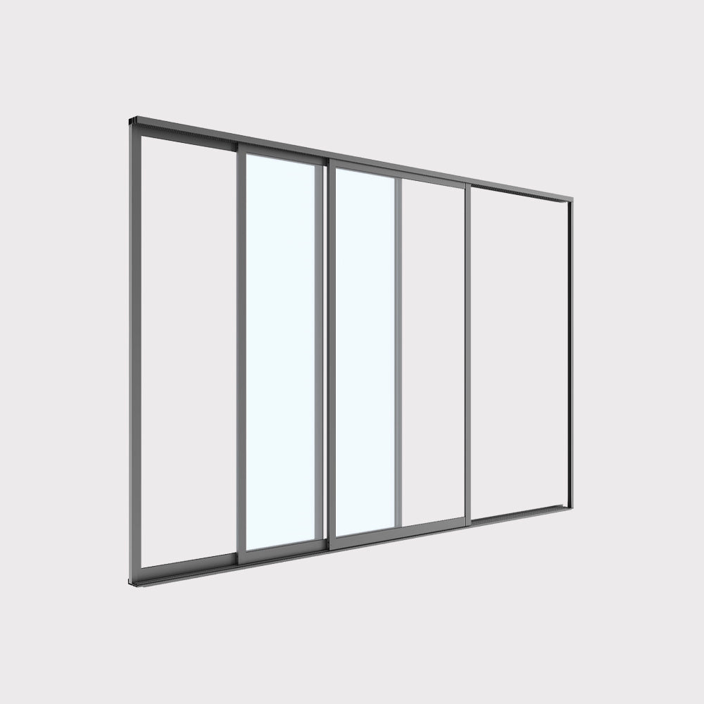 Drzwi przesuwne szklane Luxe 3m (270x218 cm) antracyt