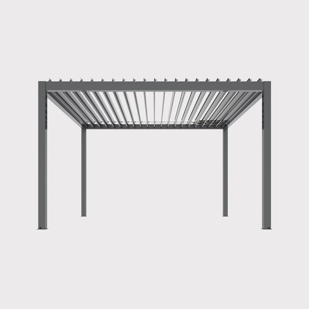 Pergola ogrodowa Luxe 3x4 m antracyt elektryczna  z LED