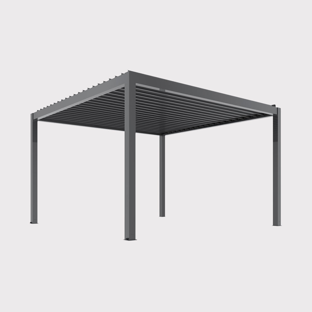 Pergola ogrodowa Luxe 3x4 m antracyt elektryczna  z LED