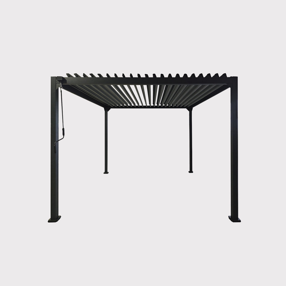 Pergola ogrodowa aluminiowa 3×4×2,3 m ze stalowym dachem