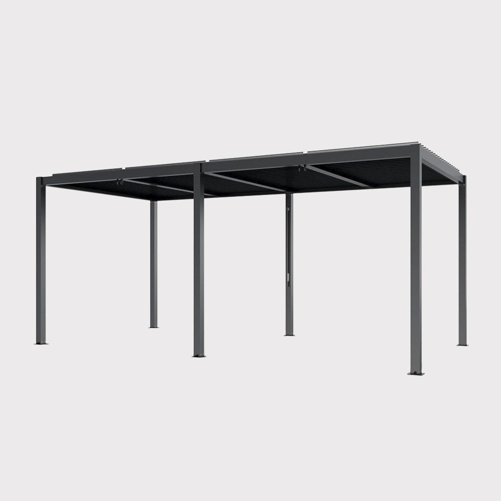 Pergola ogrodowa manualna Luxe 5,8x4 m z oświetleniem LED w kolorze antracytu