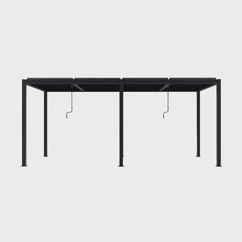 Pergola ogrodowa manualna Luxe 5,8x4 m z oświetleniem LED w kolorze antracytu