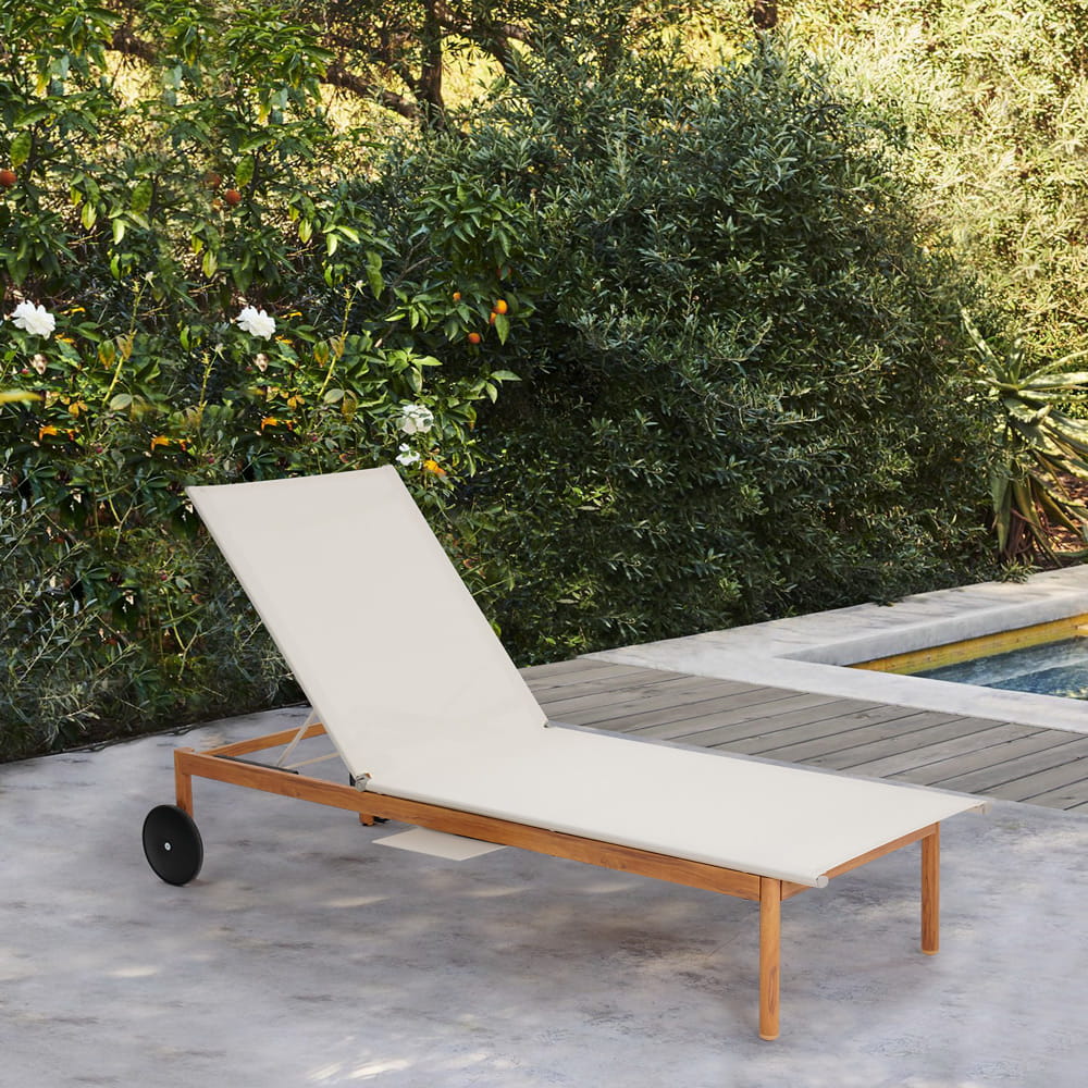 Leżak ogrodowy Mono beż