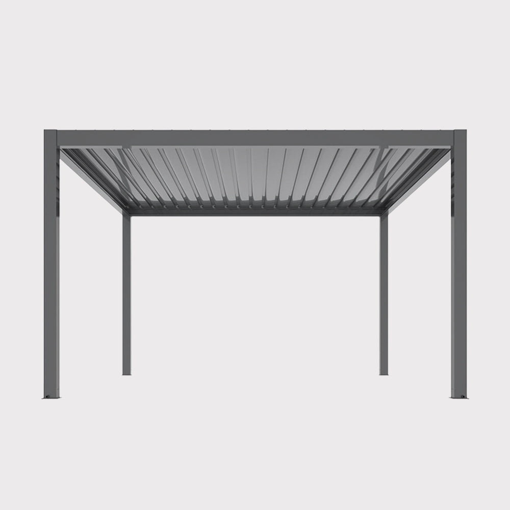 Pergola ogrodowa elektryczna LUXE 3×3 m z oświetleniem LED antracyt