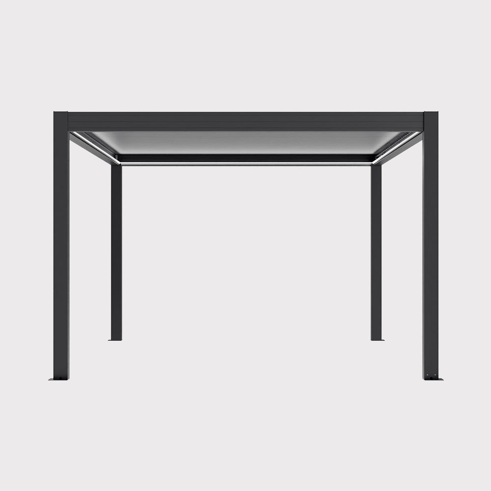 Elite electric garden pergola 6×4×2.8 m with LED lighting anthracite