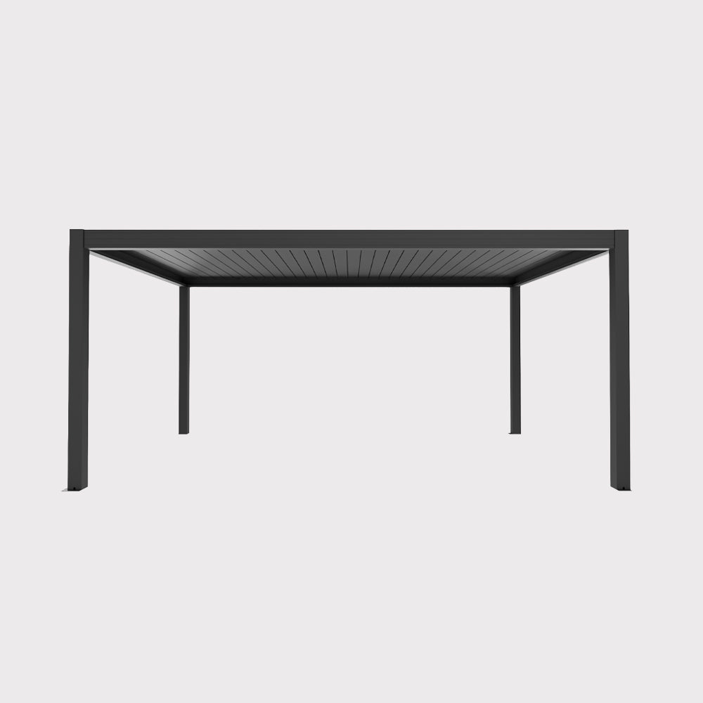 Pergola ogrodowa elektryczna Elite 600×400×280 cm z oświetleniem LED antracyt