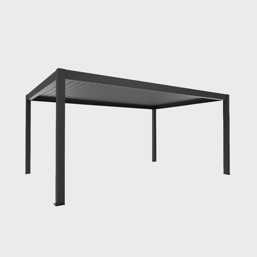 Pergola ogrodowa elektryczna Elite 600×400×280 cm z oświetleniem LED antracyt